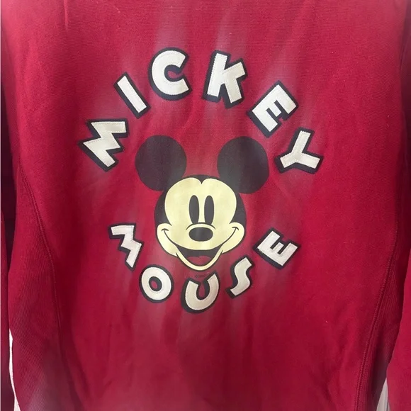 Vintage Disney Mickey Mouse Crewneck Womens Small Red Y2k Graphic Embroidered - Picture 4 of 6